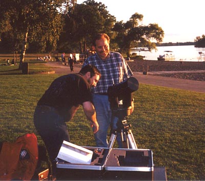 Don and Dave Setting Up